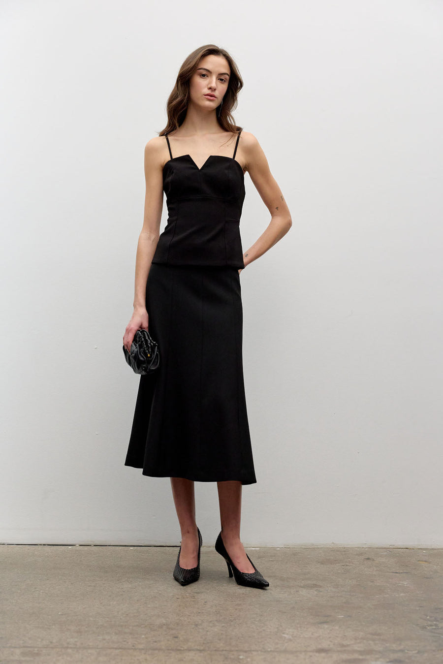 Bustier with detachable straps