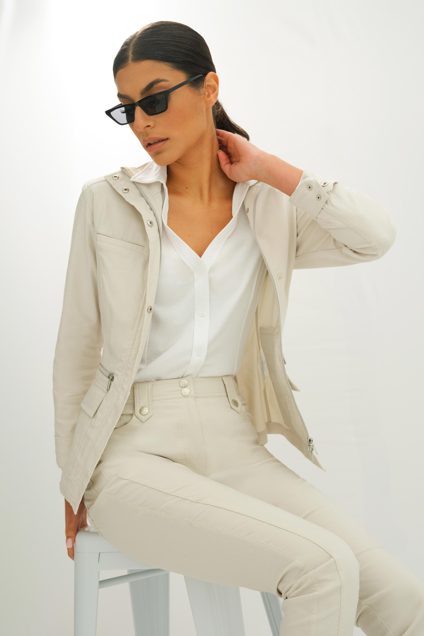 Skyler Travel Pant in Stone