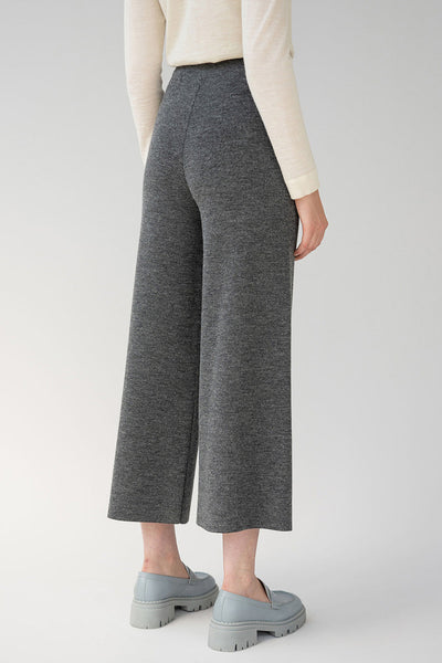 WIDE LEG TROUSERS - SHADOW GREY HEATHER