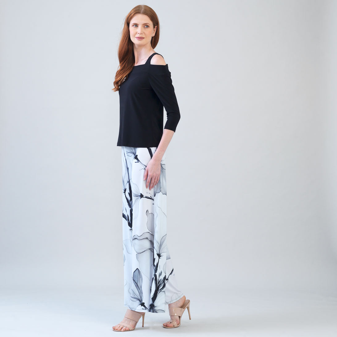 Signature Cold Shoulder Top - Black - Clara Sunwoo