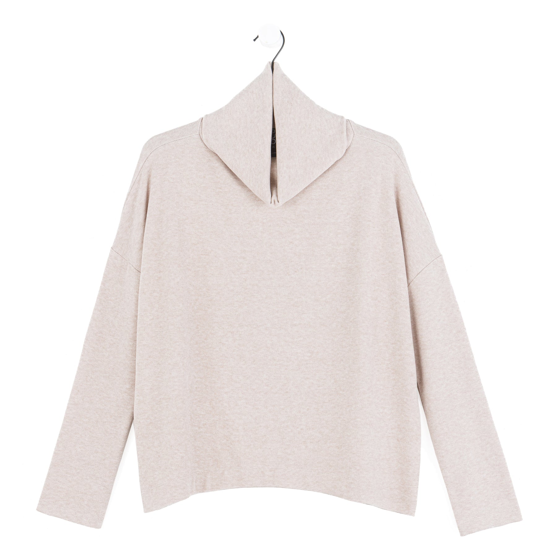 Lounge Knit - Tipped Hem Sweater - Natural