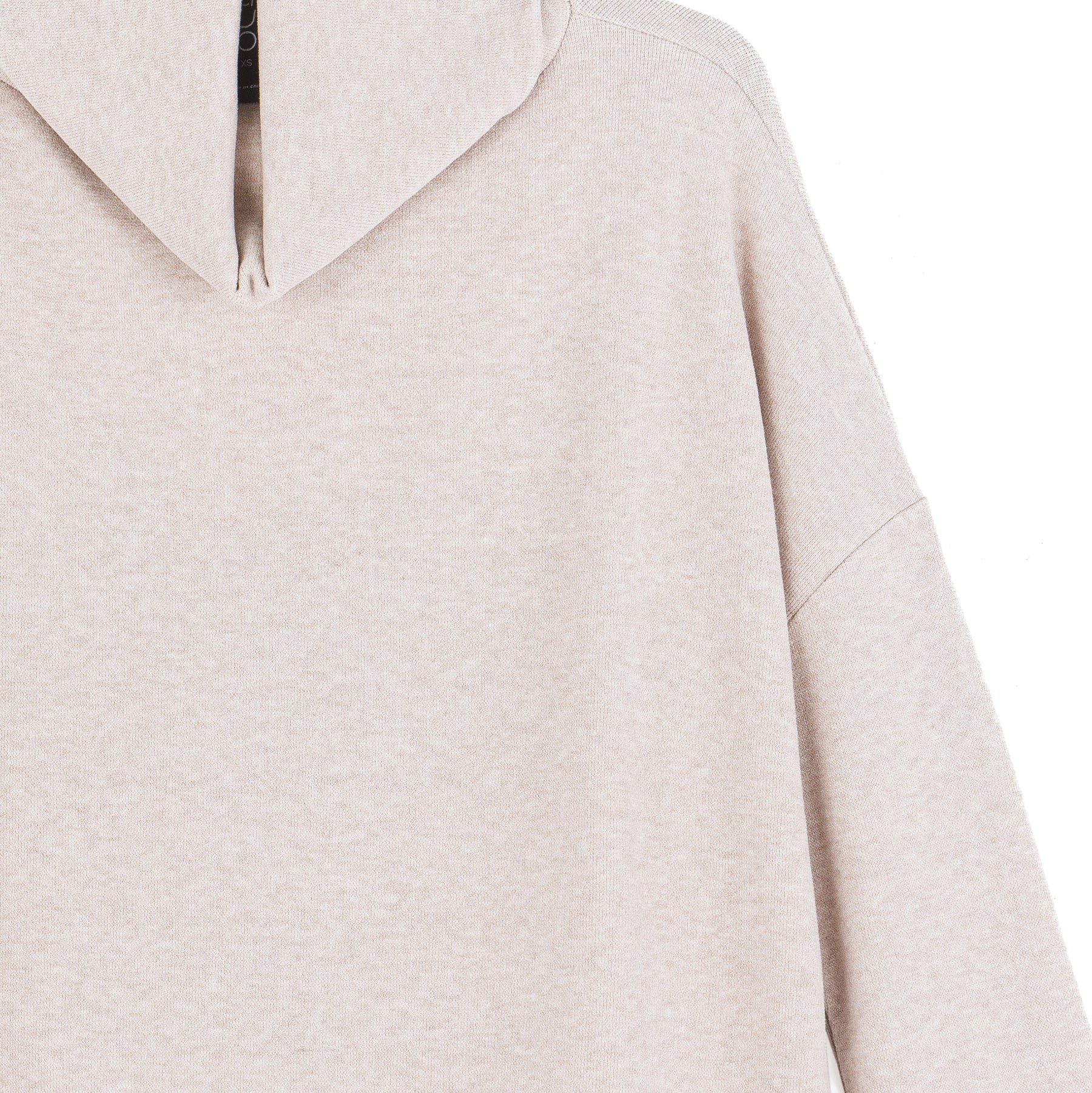 Lounge Knit - Tipped Hem Sweater - Natural