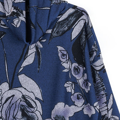 Ultra Cozy - Tipped Hem Sweater Top - Rose Sketch