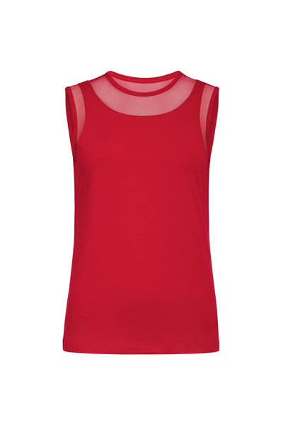 Flo Sleeveless Tank in Atomic Red