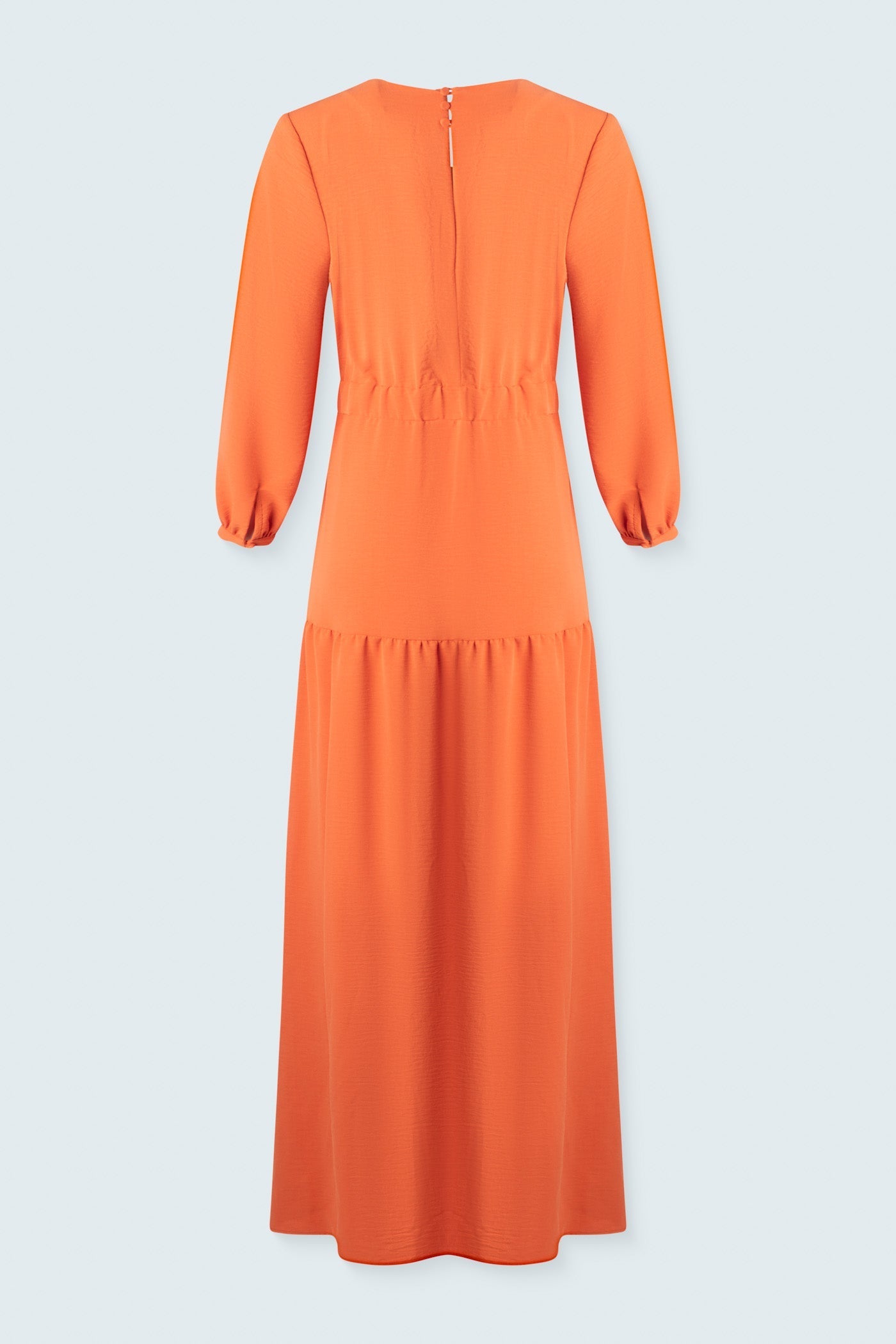 Long faux wrap dress