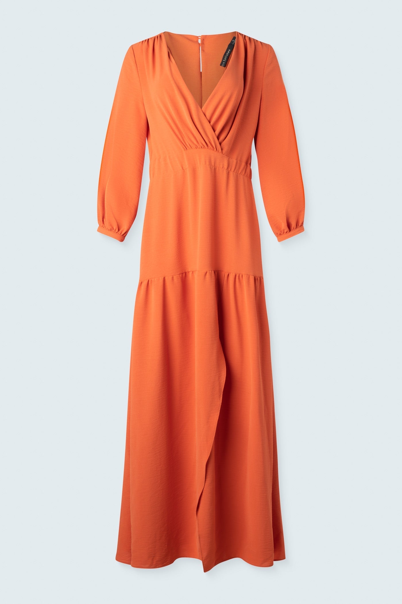 Long faux wrap dress