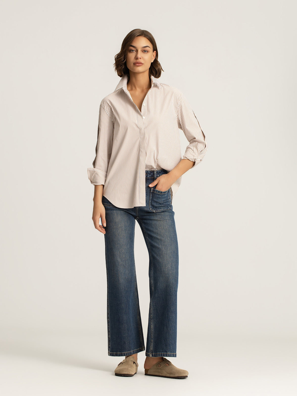 Matilda Oversized Stretch Cotton Blouse
