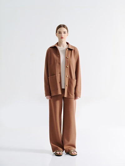 LENI WOOL BUTTON UP
