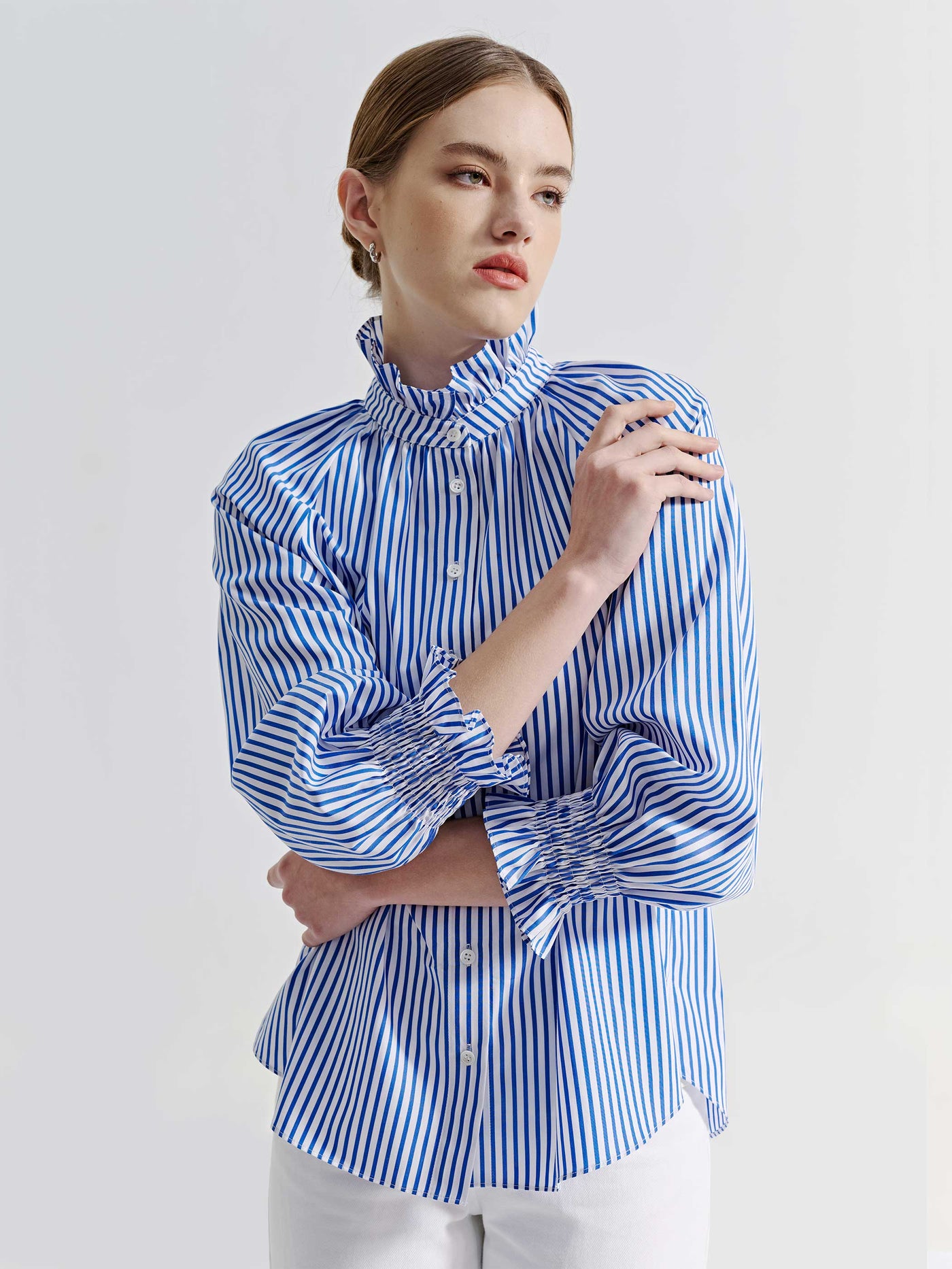LILY STRIPE FLOUNCE TOP