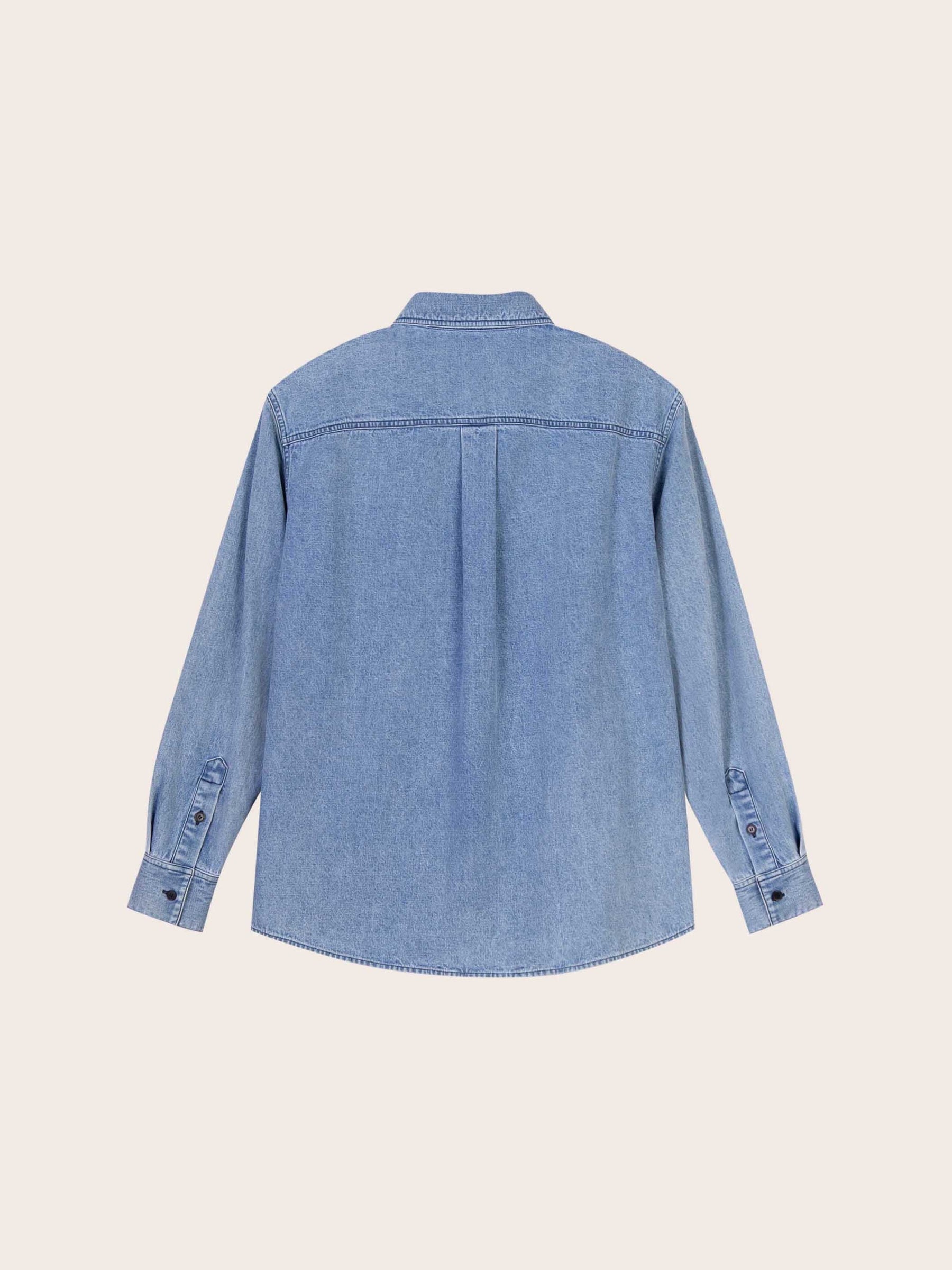 Lara Light Denim Button 
Down Top