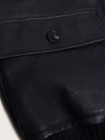 ISOLDE LEATHER BOMBER JACKET