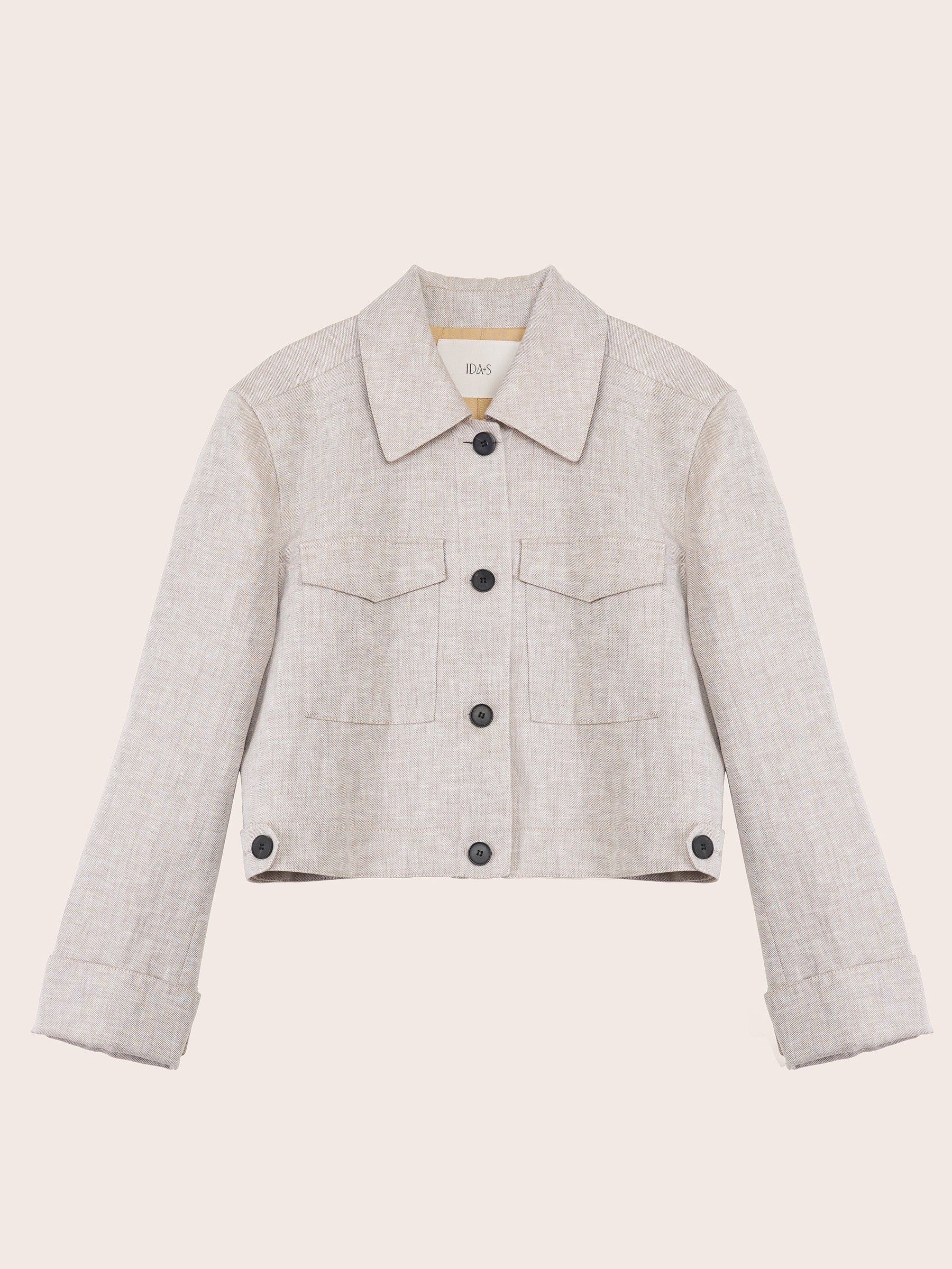 Elia Cropped Linen Jacket