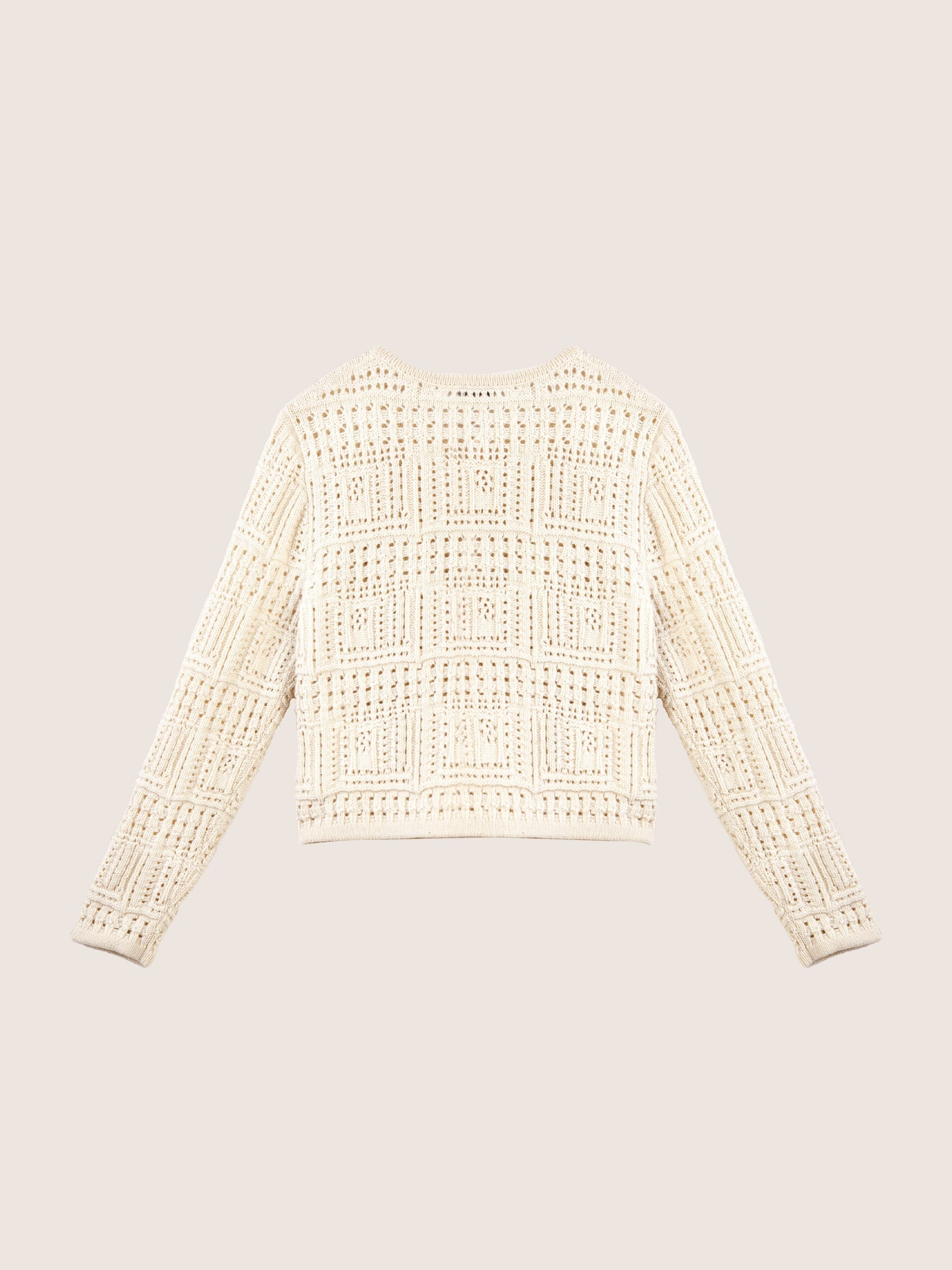 Thea Wool/Cashmere Crochet Cardigan
