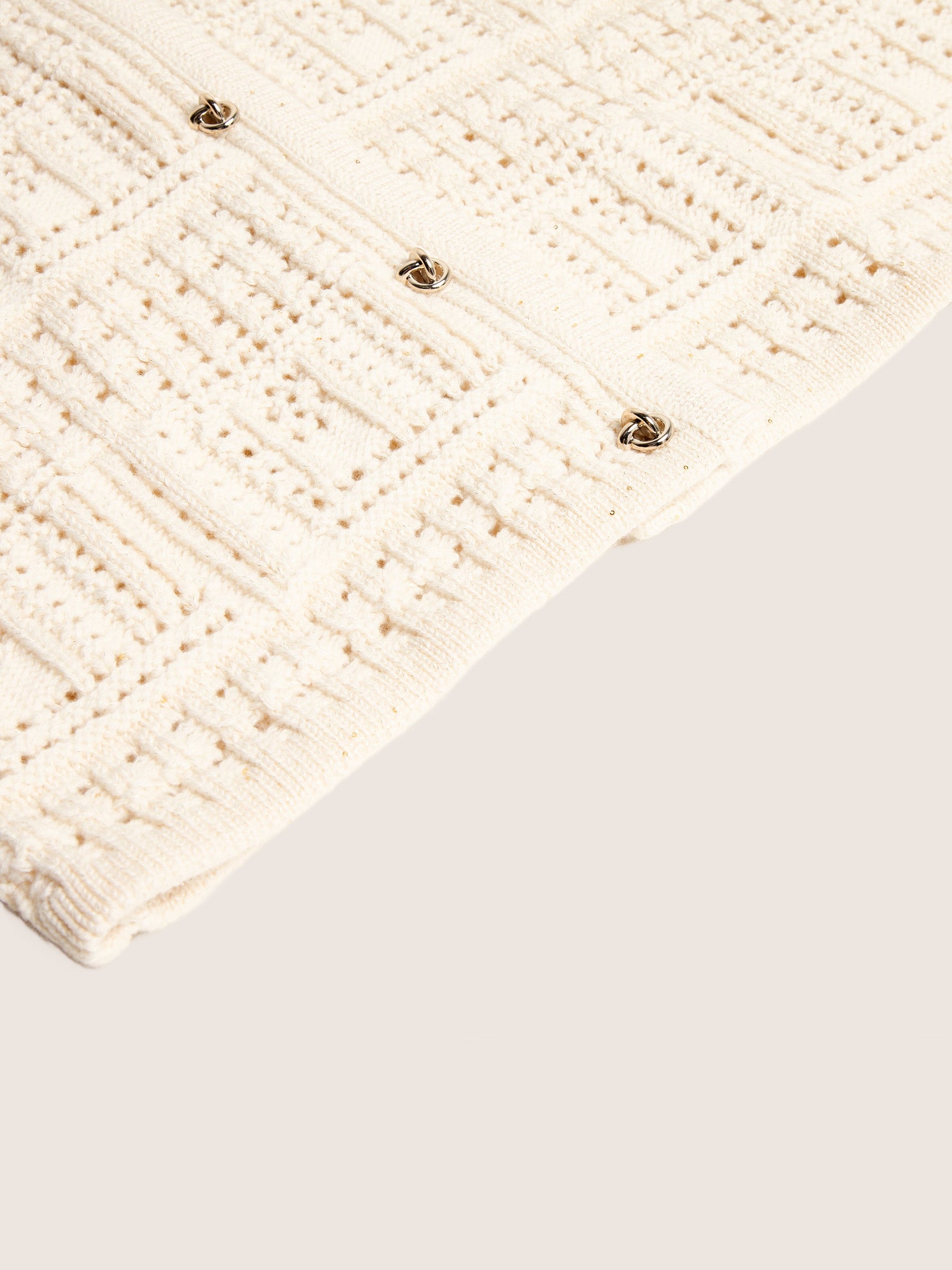 Thea Wool/Cashmere Crochet Cardigan
