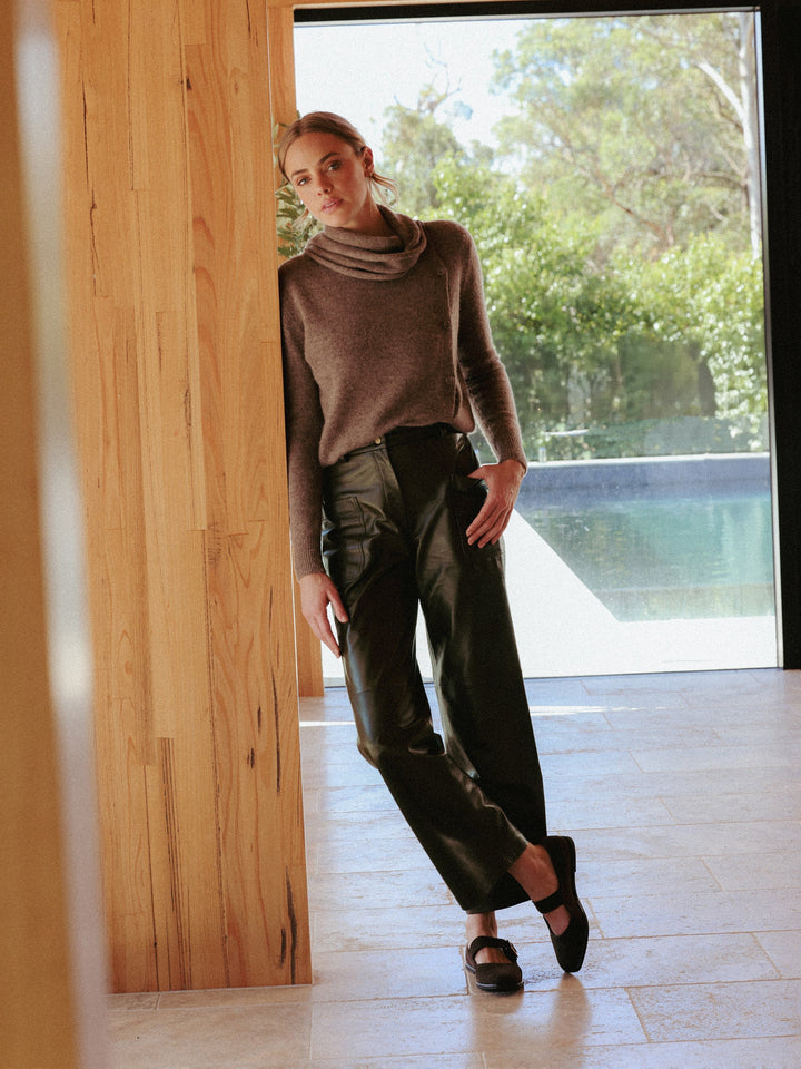Odette Wool Cashmere Button Sweater