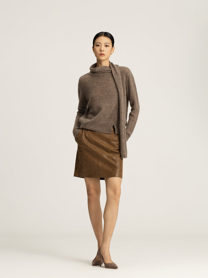 Odette Wool Cashmere Button Sweater