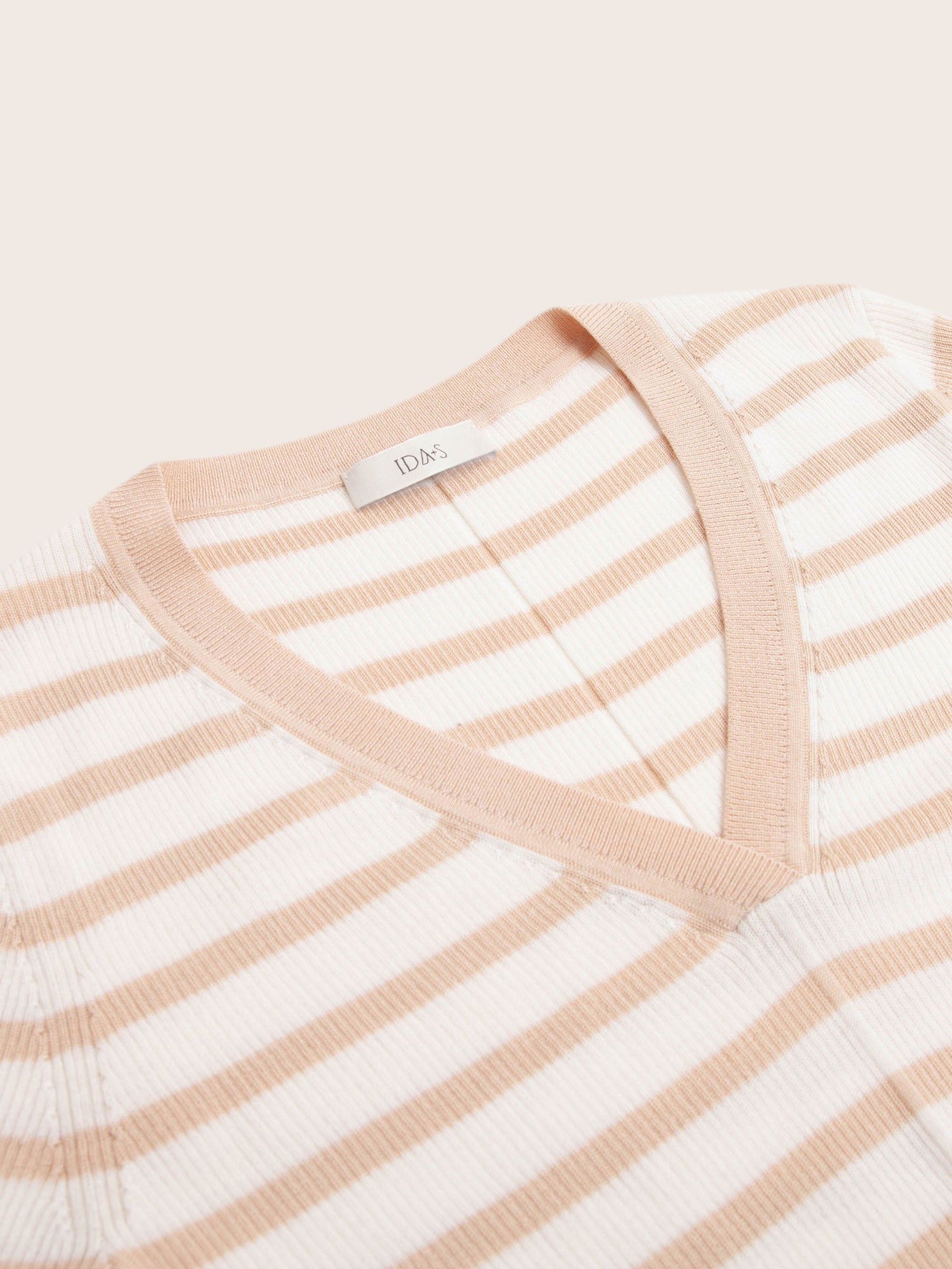 Claremont V-Neck Stripe Wool Knit