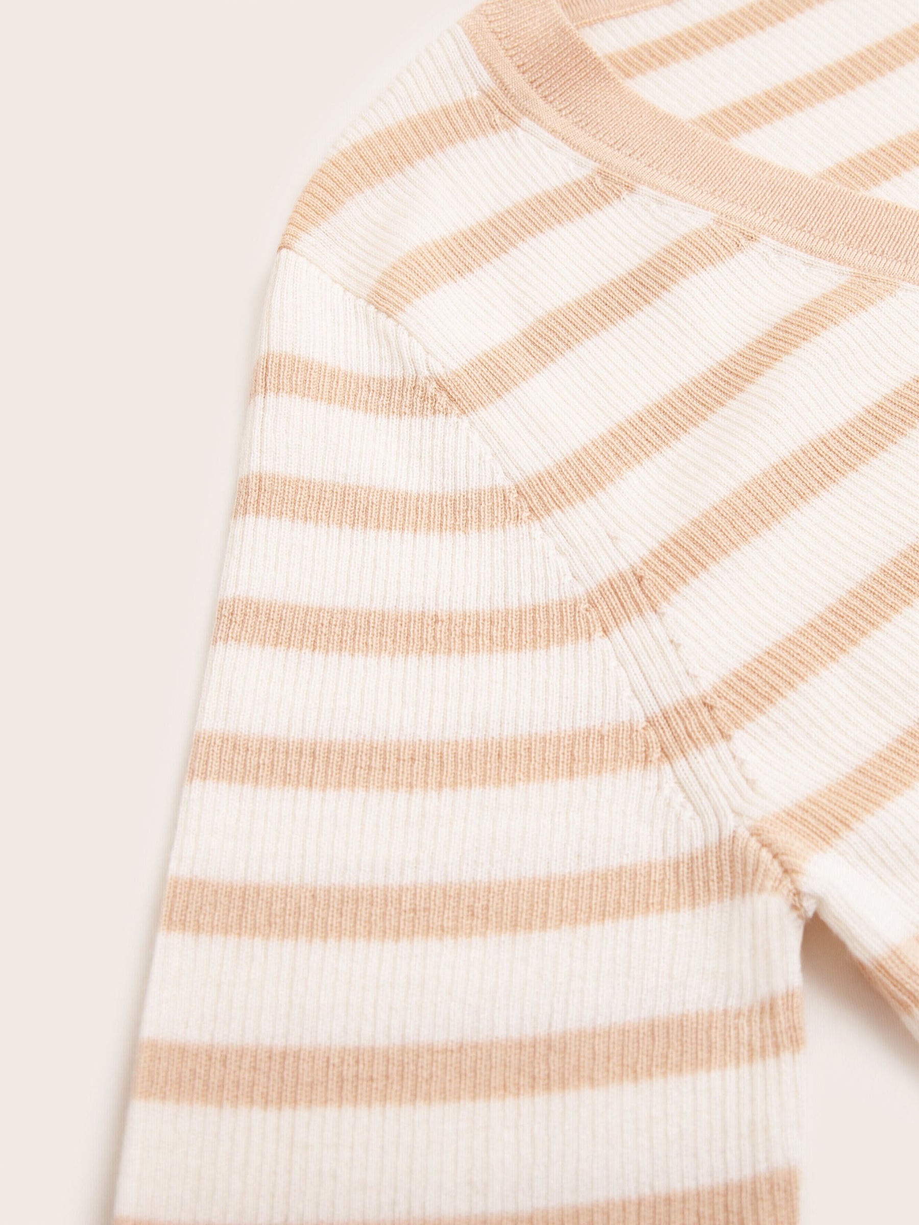 Claremont V-Neck Stripe Wool Knit