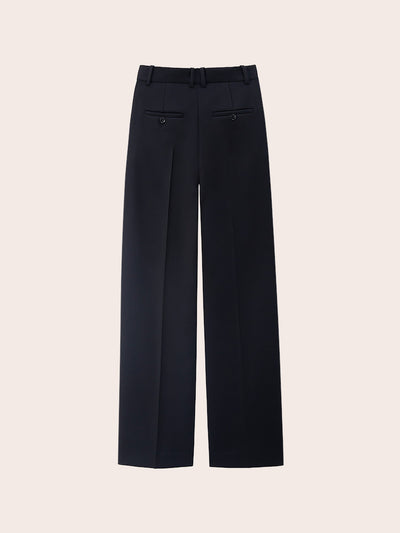 SERAPHINE TWILL WOOL STRAIGHT SUIT PANTS
