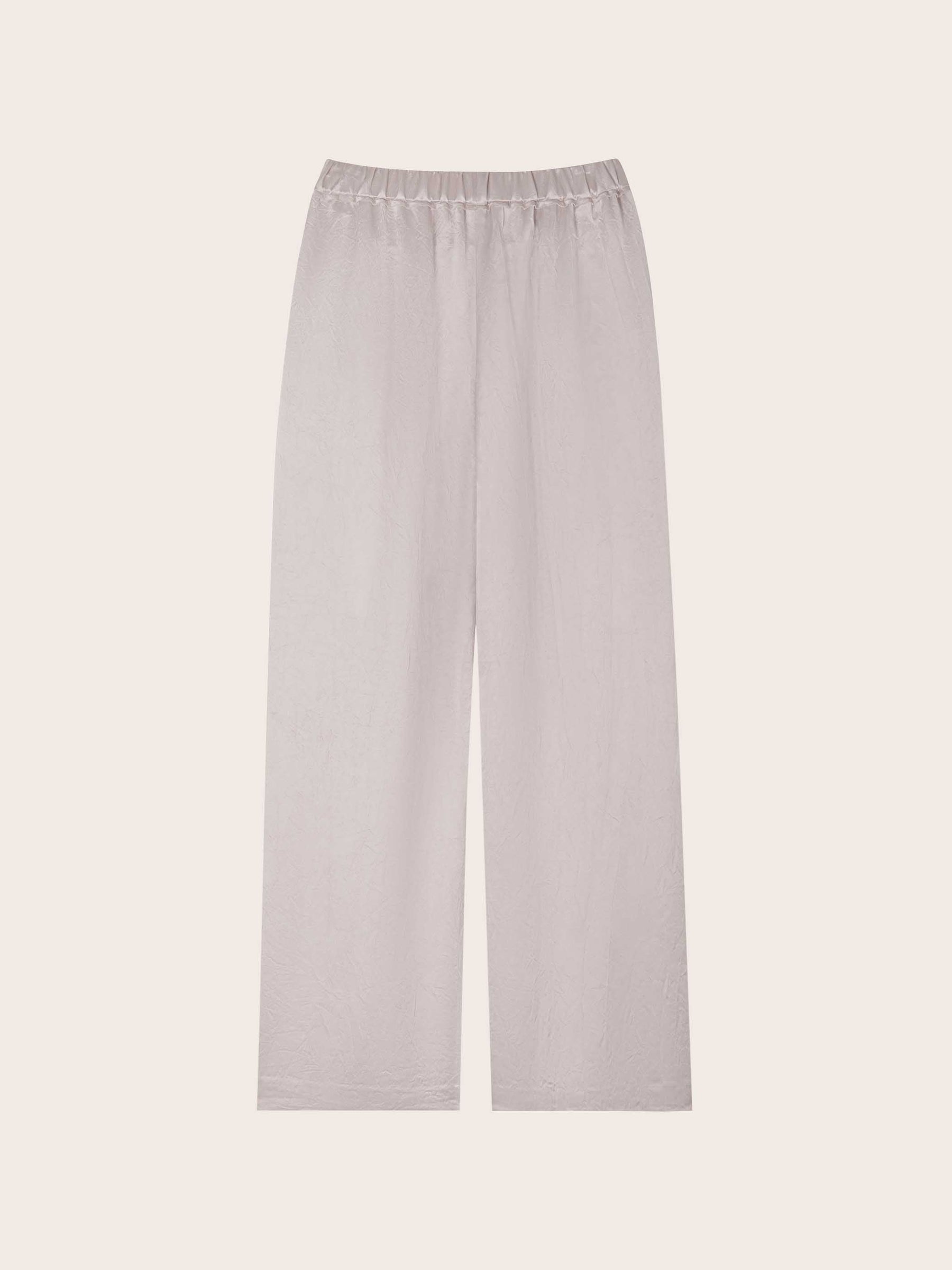 Miri Crinkle Satin Wide Leg Pant