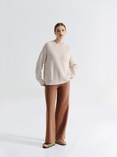LENI WOOL WIDE LEG PANTS