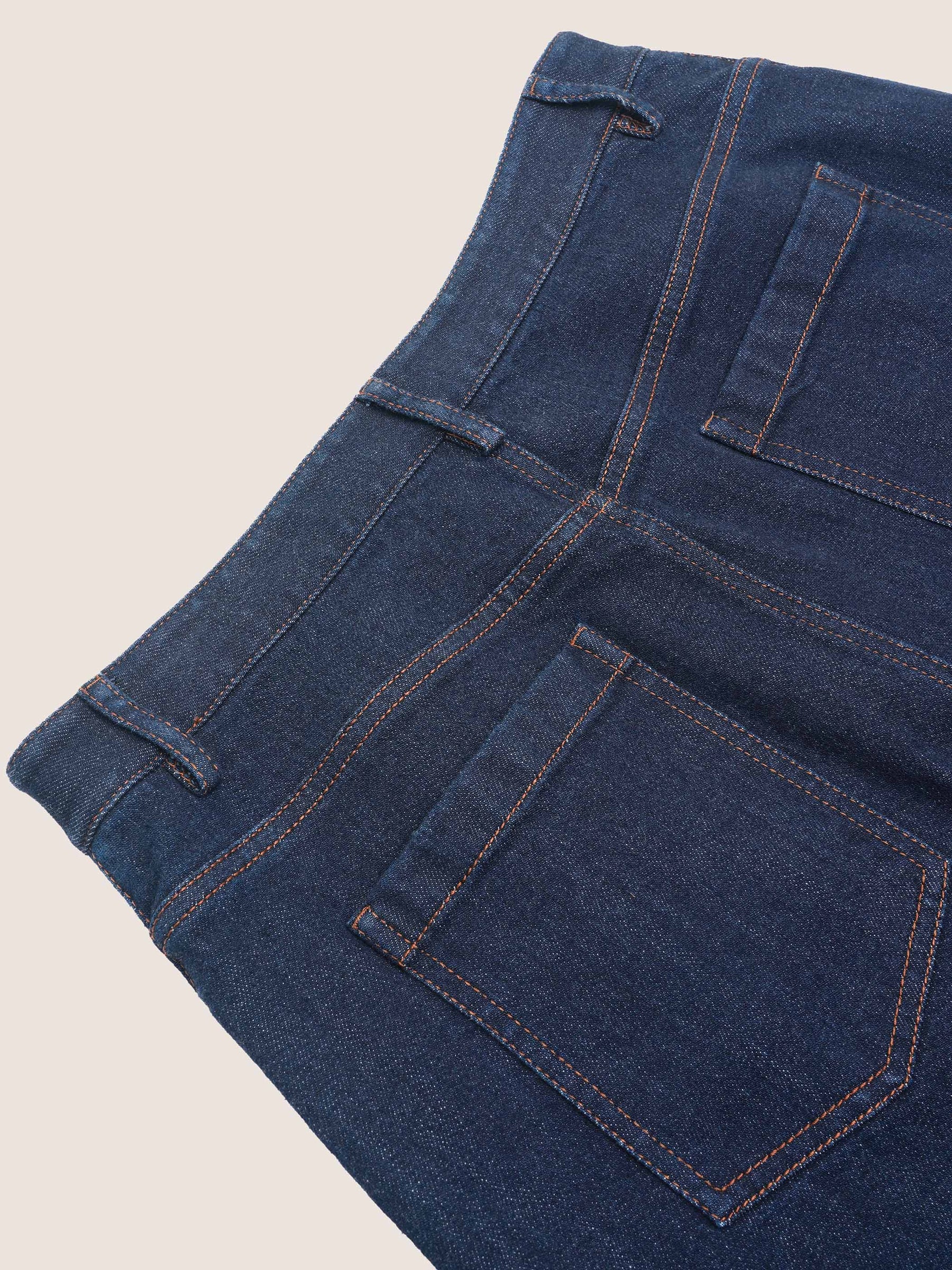 Mira Denim Straight-Leg Pants