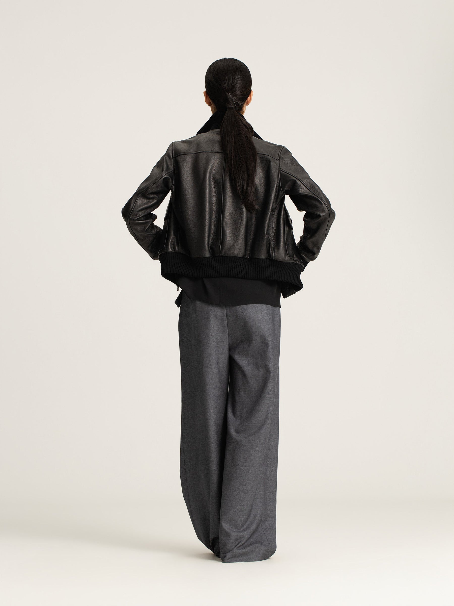 Amira Asymmetrical Pleated Trousers