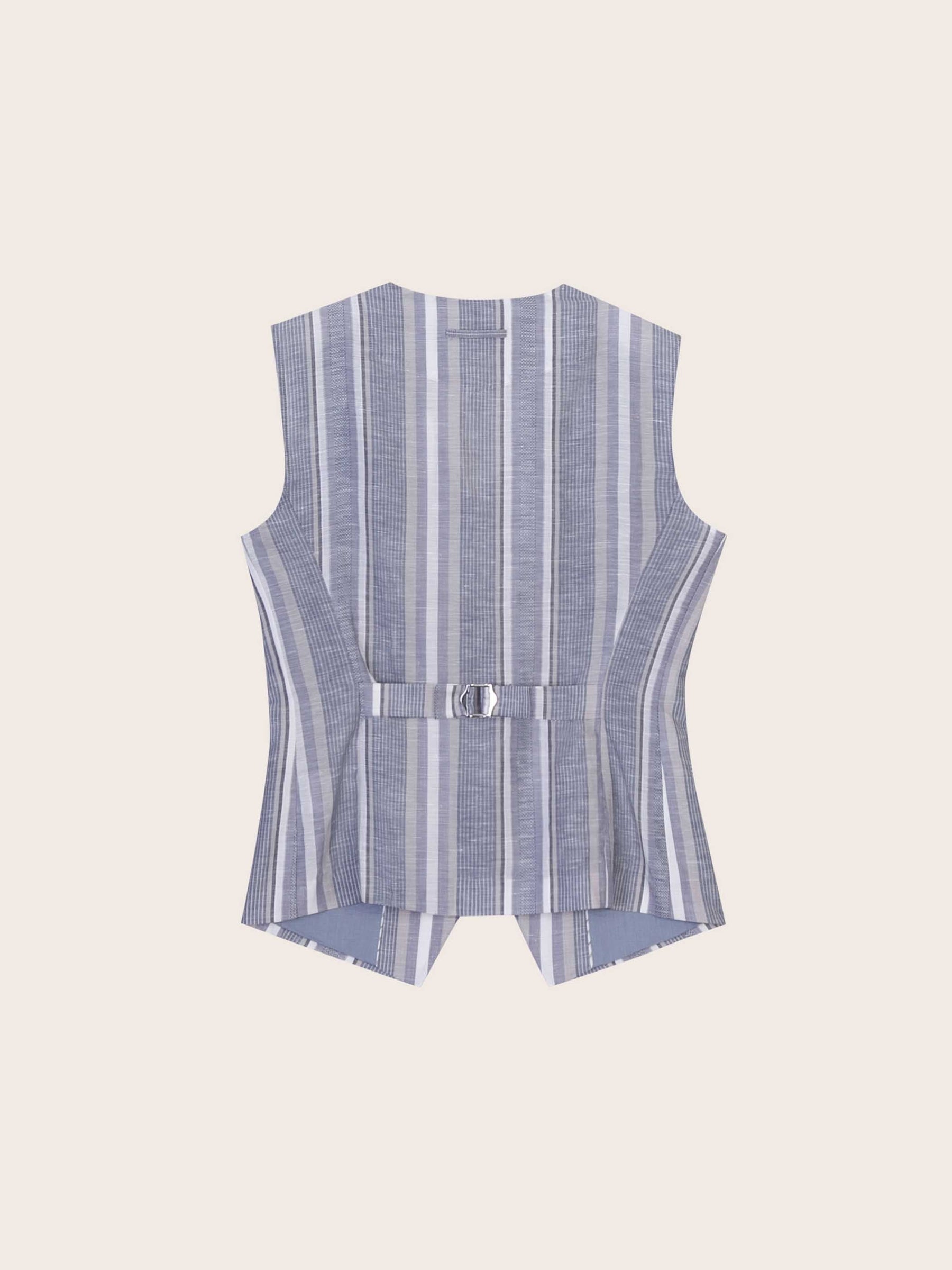 Joan Striped Linen Vest