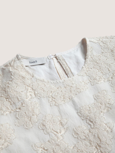 FLORAL JACQUARD BLOUSE