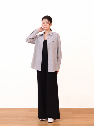 MERINO KNIT PANTS W/ PIPING DETAILS