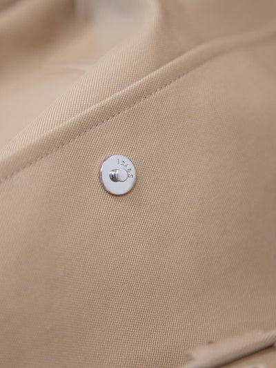 COTTON TWILL TRENCH COAT WITH HARDWARE TRIM