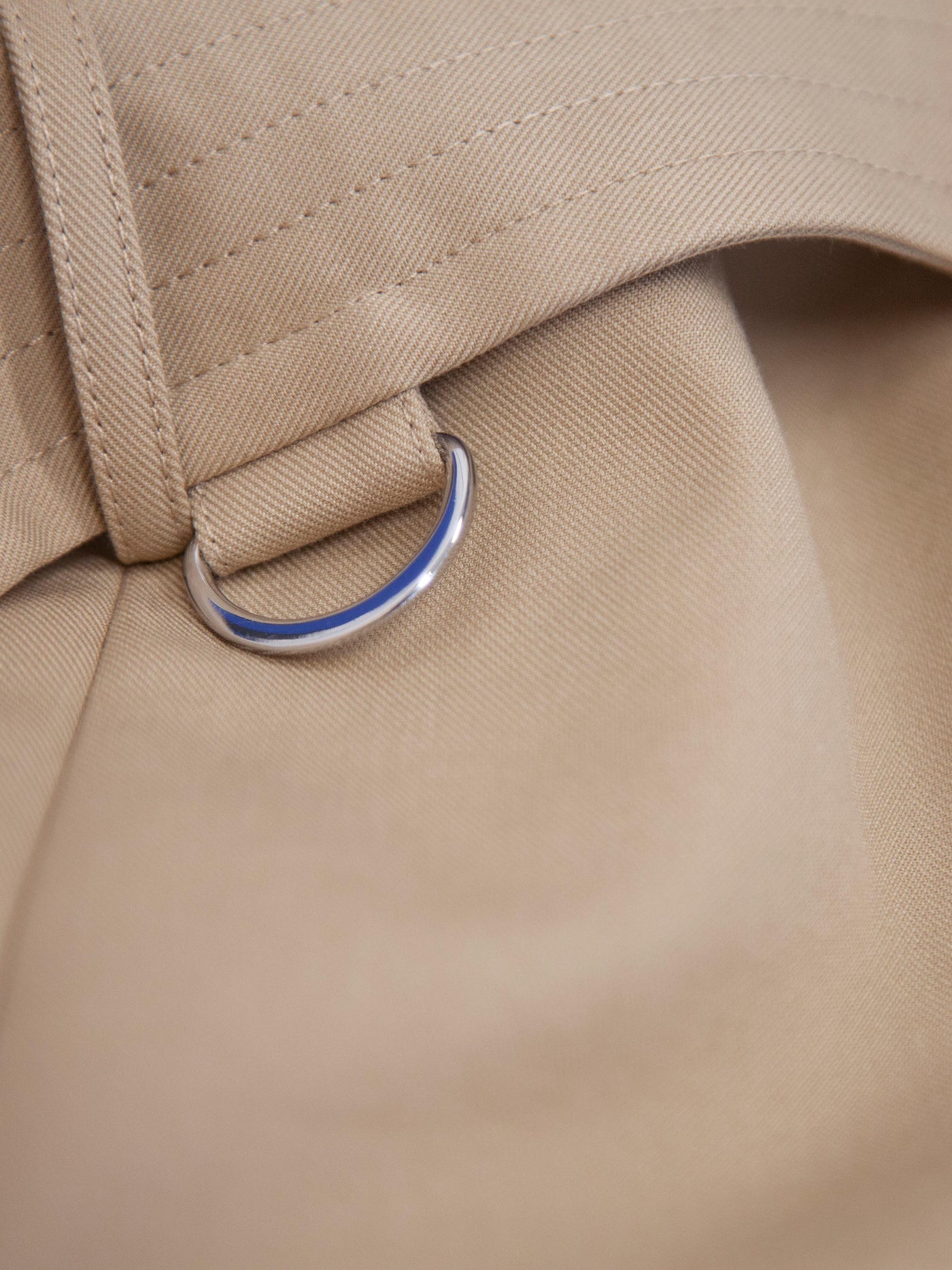COTTON TWILL TRENCH COAT WITH HARDWARE TRIM