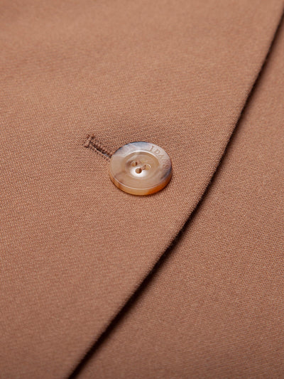 WOOD COLLARLESS SUIT JACKET