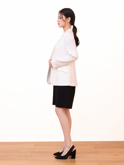 CREW NECK STRIPED KNIT DRESS