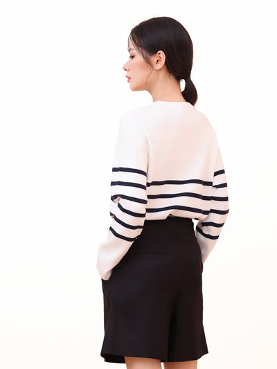 LINEN PLEATED SHORTS W/ BELT