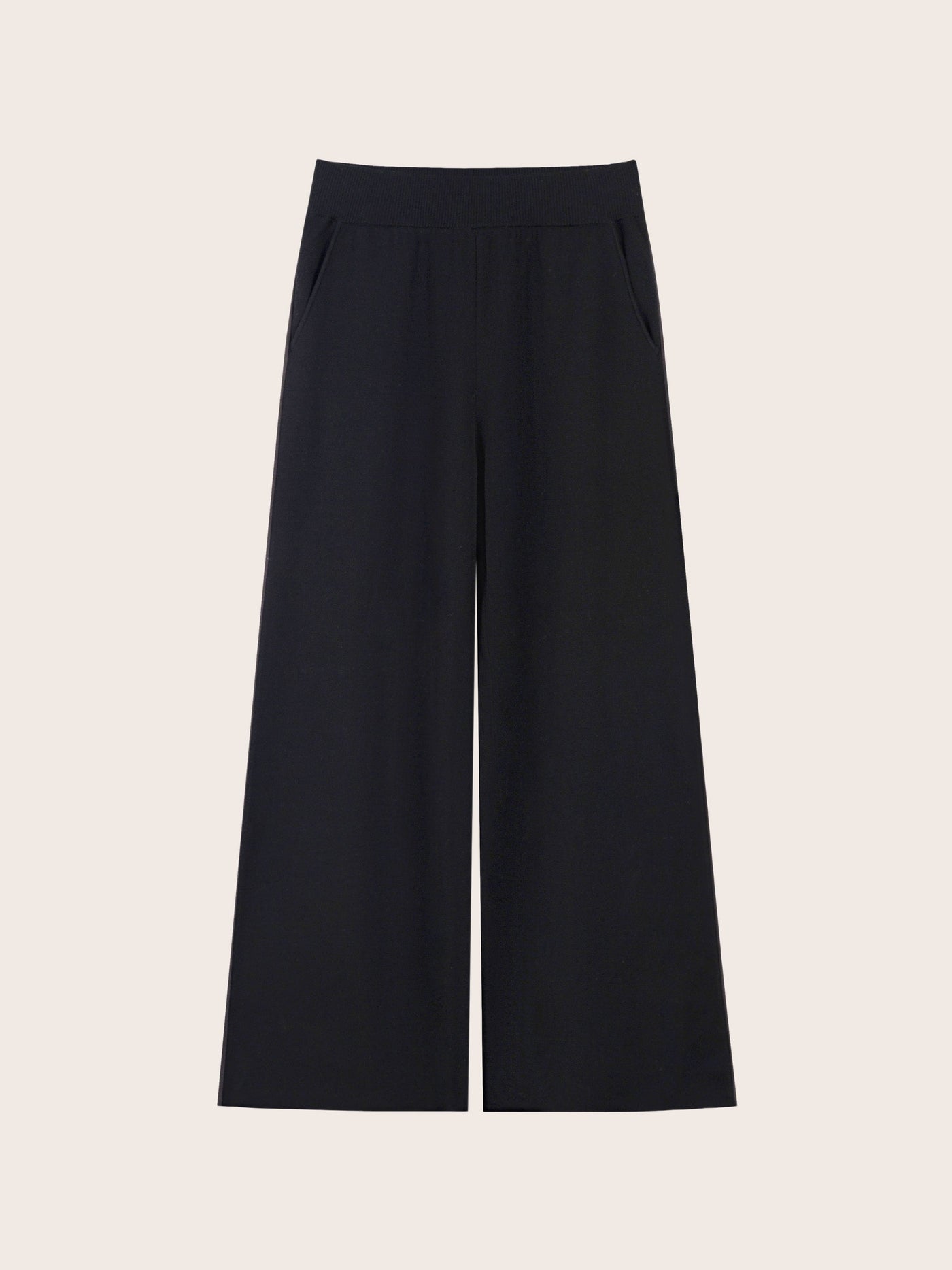 MERINO KNIT PANTS W/ PIPING DETAILS