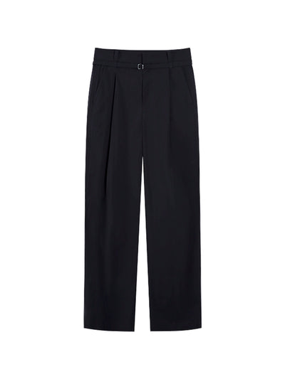 PAPER BAG PANTS W/ BELT DETAIL