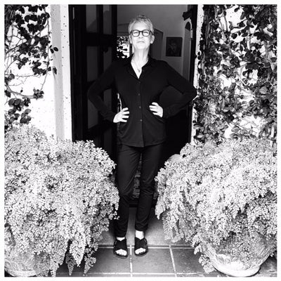 The Best Travel Pants. Jamie Lee Curtis in the Jamie Lee Pull-on Pant in Black