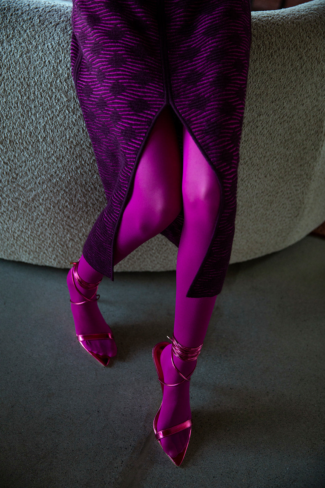 INES SKIRT - FUCHSIA AUBERGINE