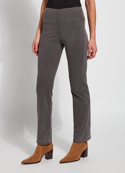 color=Mid Grey, Angled front view of 4-way stretch, relaxed boyfriend denim jean legging